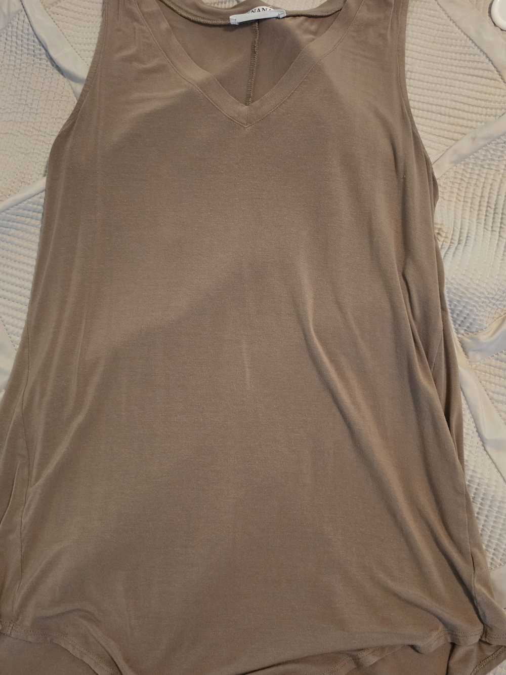 Zenana Outfitters Brown/greenish V-Neck Sleeveless Tank
